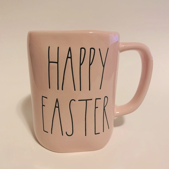 Rae Dunn HAPPY EASTER pink mug coffee tea cocoa